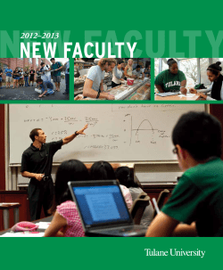 new faculty - Tulane University