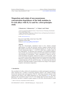 Magnetism and origin of non-monotonous concentration