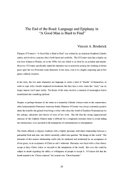 The End of the Road: Language and Epiphany in