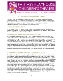 A Christmas Carol Study Guide - Fantasy Playhouse Children`s
