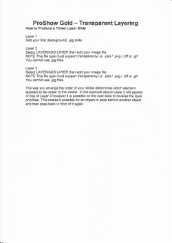 ProShow Gold - Transparent Layering