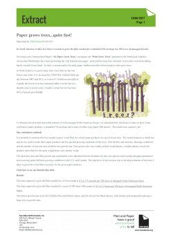 Paper grows trees...quite fast!