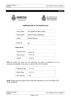 POLICY TEMPERATURE IN THE WORKPLACE Note