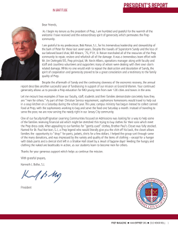PRESIdENt`S REPoRt - Saint Peter`s Prep