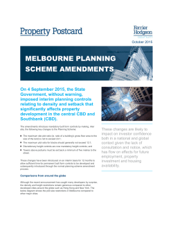 Property Postcard Melbourne Planning Scheme