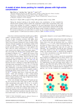 A model of atom dense packing for metallic glasses with high