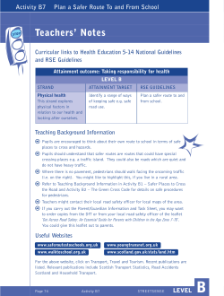 Activity 7 - Plan A Safer Route To And From