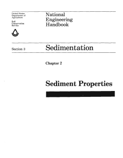 Sediment Properties - NRCS Irrigation ToolBox Home Page