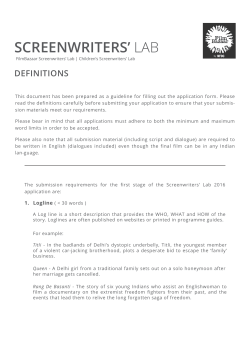 Definitions - Film Bazaar