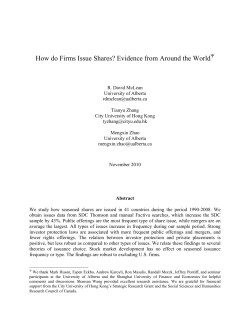 How do Firms Issue Shares? Evidence from Around the World