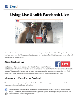 About Facebook Live Making a Live Video Post on Facebook
