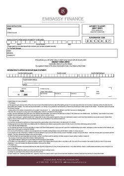 Direct Debit Form