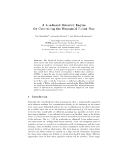 A Lua-based Behavior Engine for Controlling the