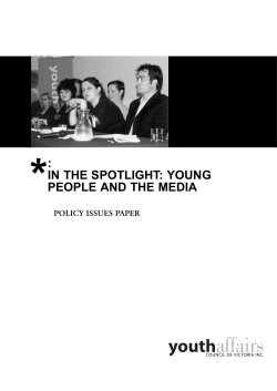 in the spotlight: young people and the media