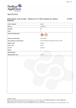 Hydrochloric Acid- Alcohol - Mixture (0.75 % HCl)