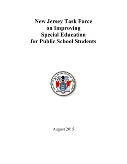 New Jersey Task Force on Improving Special Education for Public