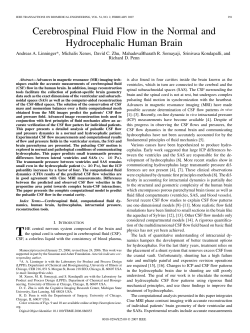 Cerebrospinal fluid flow in the normal and hydrocephalic human brain.