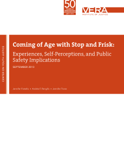 Coming of Age with Stop and Frisk