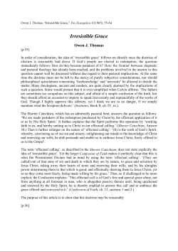 Irresistible Grace - Biblical Studies.org.uk
