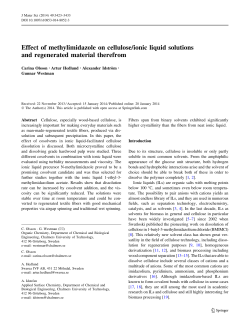 Effect of methylimidazole on cellulose/ionic liquid solutions and