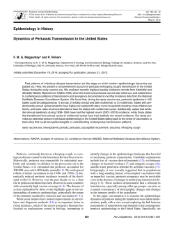 Dynamics of Pertussis Transmission in the United States