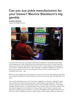 Can you sue pokie manufacturers for your losses?