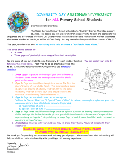 DIVERSITY DAY ASSIGNMENT/PROJECT for ALL Primary School