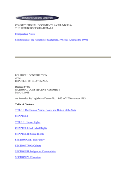 Political Constitution of the Republic of Guatemala