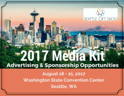 sea 817 media kit - Seattle Gift Show