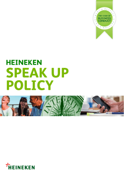 speak up policy - The HEINEKEN Company