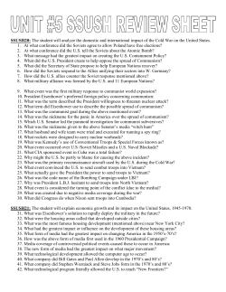 UNIT #5 - Cold War to the Present