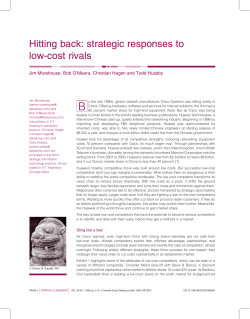 Hitting back: strategic responses to low
