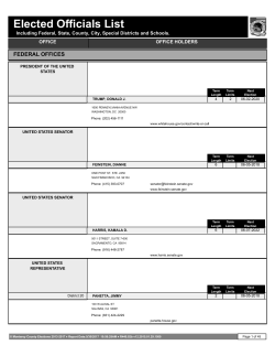 OFFICE HOLDER DETAILS - Monterey County Elections