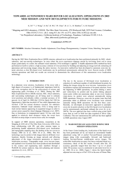 towards autonomous mars rover localization
