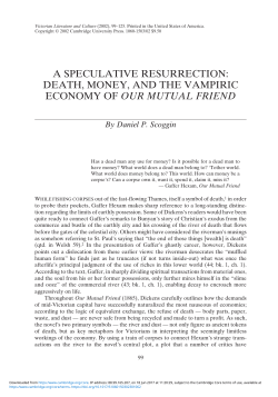 a speculative resurrection: death, money, and the vampiric economy