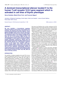 A dominant transcriptional silencer located 5&prime; to the human T