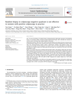 Random biopsy in colposcopy-negative quadrant is not effective in
