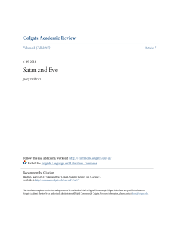 Satan and Eve - Digital Commons @ Colgate