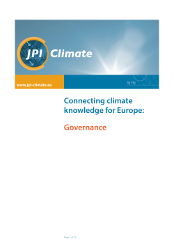 JPI Climate Governance