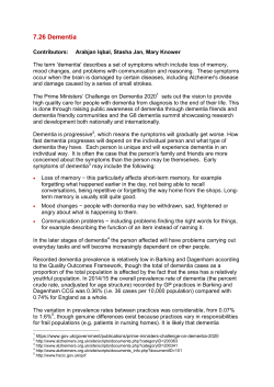 7.26 Dementia - London Borough of Barking and Dagenham Council