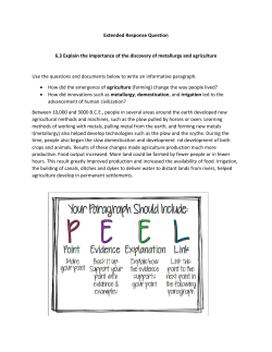 Extended Response Question 6.3 Explain the importance of the