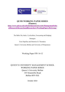 QUMS WORKING PAPER SERIES - Queen`s University Belfast