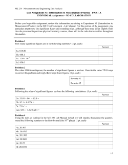 Lab Assignment #1: Introduction to Measurement Practice