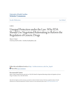 Unequal Protection under the Law: Why FDA