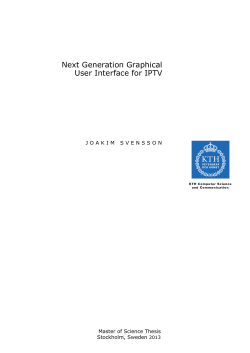 Next Generation Graphical User Interface for IPTV