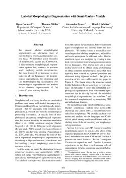 Labeled Morphological Segmentation with Semi