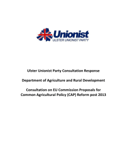 CAP reform - Ulster Unionist Party