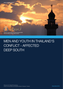 Men and Youth in Thailand`s Conflict-Affected