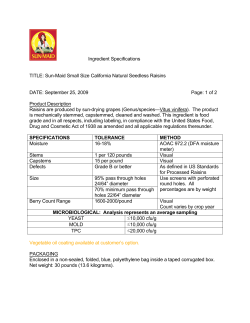 Small Size California Natural Seedless Raisins - Sun-Maid
