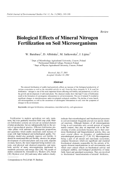 Biological Effects of Mineral Nitrogen Fertilization on Soil